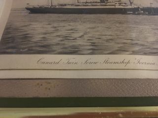CUNARD IVERNIA TWIN SCREW STEAMSHIP COPYRIGHT NO.  3034 PICTORIAL GREAT BRITAIN 3