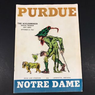 Purdue Vs Notre Dame Football Program September 25 1965 Bob Griese