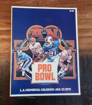 1972 Nfl Pro Bowl Football Program Butkus Lilly Oj Staubach Griese Dawson,