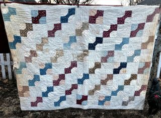 Vintage Old Cotton Tied Quilt/comforter Hand Worked Heavy
