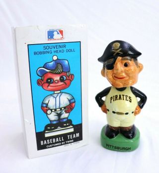 Vtg 1988 Tei Pittsburgh Pirates Mascot Mlb Baseball Team Bobblehead W Box