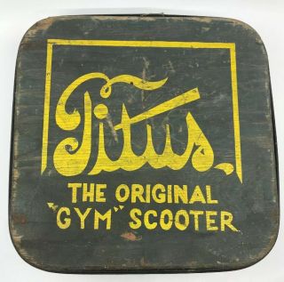Vtg Titus The " Gym " Scooter Old Retired School Gym Class Toy 4 Roller