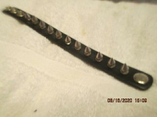 Leather Spike Studded Bracelet Wristband •biker Punk Rock Vintage•