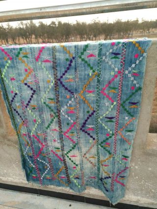 Antique Handmade Indigo Strip - Textile - Woven Mud Cloth From Mali,  West Africa