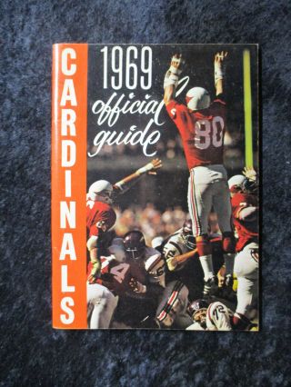 Vintage 1969 St.  Louis Cardinals Nfl Media Guide Jim Hart & Jackie Smith 1164