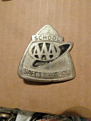 Vintage Aaa School Safety Patrol Hat,  Pin,  Wallet Pyramid Badge