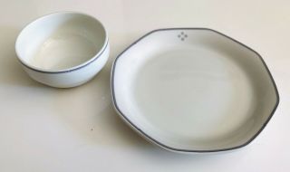 Jal Japan Airlines Plate And Small Bowl By Noritake