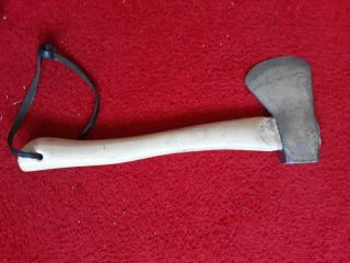 Antique Plumb Victory Axe With Handle And Leather Lanyard