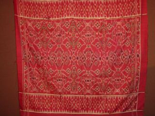 Fabulous Fine Antique Silk Ikat Weaving Nusa Penida Indonesia Hg