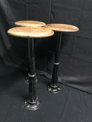 Classic Bolt Bar Stool Antique Style Cast Iron And Wood For Restaurant Home