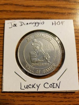 Joe Dimaggio Hall Of Fame Lucky Token With Marilyn Monroe On Reverse