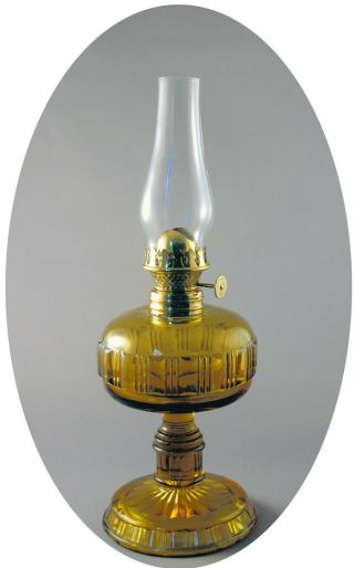 Scarce Antique Amber Buckle Miniature Oil Lamp,  S1 - 118
