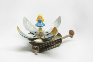 Vintage Thumbelina Metal Flower Spinner Mechanical Toy Russia 1980 