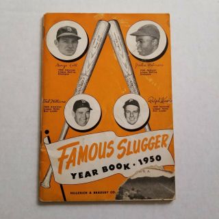 1950 Famous Slugger Baseball Year Book W Jackie Robinson & Ted Williams Cover