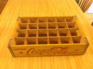 Vintage Antique Wood Coca - Cola Coke 24 Bottle Case Wooden Crate