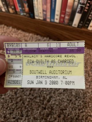 Ecw Guilty As Charged Ppv 2000 Ticket Stub Birmingham Wrestling Wwe Wwf Extreme