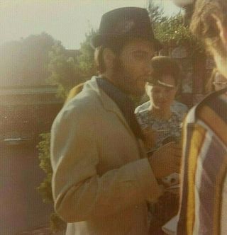 Elvis Presley Rare Vintage Photo Aug 24,  1968 Hillcrest Dr Charo Beard