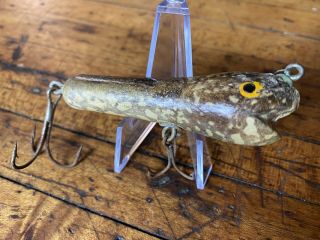 Vintage Eger Frog Pappy Frog Skin Minnow Antique Fishing Lure Cp6