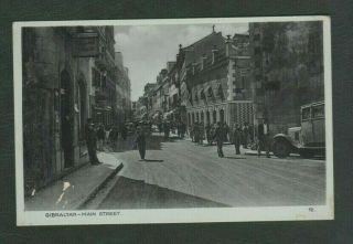 Vintage Postcard - Gibraltar Main Street