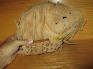 Vintage Holiday Leather Baseball Glove Catcher 