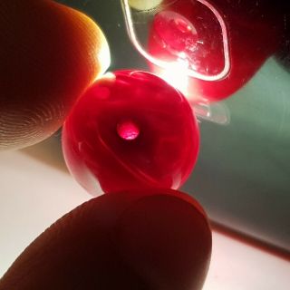 Vintage Marbled Cherry Amber Bakelite Faturan Komboloi Tesbih Necklace Bead 3g 3