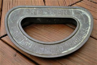 Vintage Crescent Brass Advertising Water Sprinkler Lawn Lr Nelson Mfg Peoria Il