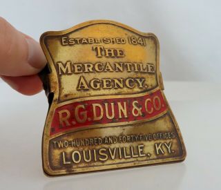 R.  G.  Dun & Co Vintage Antique Advertising Brass Paper Clip - 80750