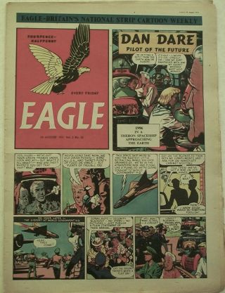 1951 Vintage Eagle Comic Vol.  2 20.  Dan Dare.  Cutaway Of Constellation Aircraft