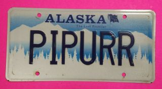 Vintage Alaska Personalized Vanity License Plate Pipurr - - Low Bin
