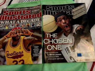 Lebron James Sports Illustrated Mag.  From 2 - 18 - 02 (the Chosen One) & 12 - 28 - 09