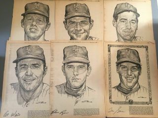 1969 York Mets - Met Stars By Stark Daily News 19 Newspaper Clips