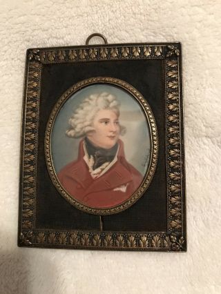 Antique Miniature Portrait King George Iv Early 20th Late 19th Century
