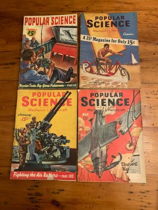 8 Vintage Popular Science Magazines - 1938 - 1943 2