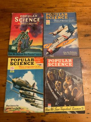 8 Vintage Popular Science Magazines - 1938 - 1943 3