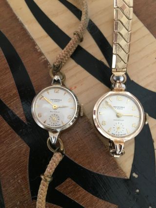 2 x Vintage 50 ' s British Made Ingersoll/Smith ' s Gold Plated Ladies Watches 2
