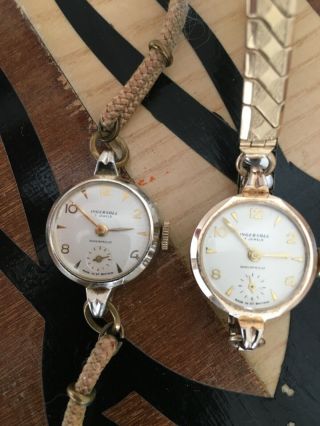 2 x Vintage 50 ' s British Made Ingersoll/Smith ' s Gold Plated Ladies Watches 3