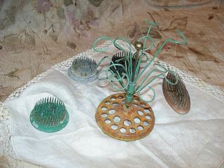 Vintage Greenhouse Flower Arrangmnt Tools/ Frogs,  - 1930 - 1950? Unique L@@k