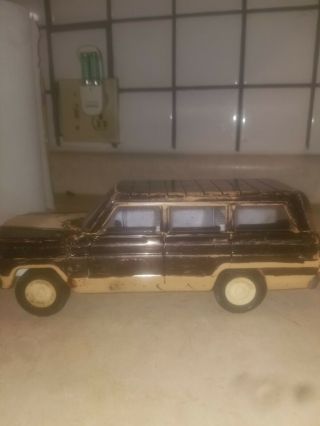 Vintage Tonka Jeep Wagoneer Tan/black Station Wagon 9” Pressed Steel Metal Toy