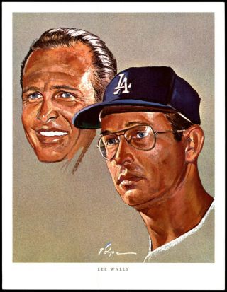 1964 Lee Walls Los Angeles Dodgers Union 76 Volpe Portrait Print
