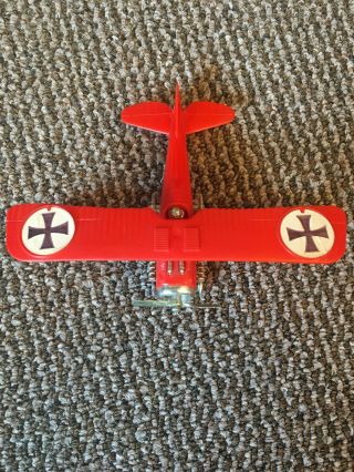 Ww1 Red Baron German Plane Vintage Plastic Rare