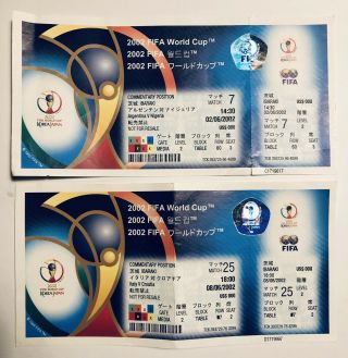 2002 Korea Japan Fifa World Cup Tickets
