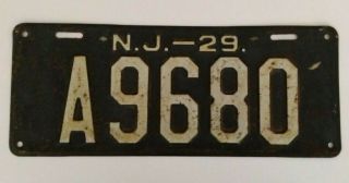 1929 Jersey License Plate (n.  J. ),  Vintage/antique,  5 Digit Number