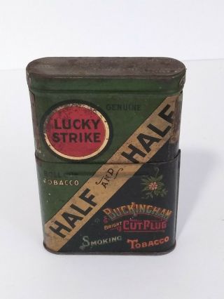 Lucky Strike Tobacco Tin Half And Half Buckingham Vintage 1930