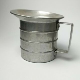 Vintage Metal Tin Measuring Cup 1 Qt.  1 - 1/2 Pt.  1 Pt.  1/2 Pt.  For Household Use