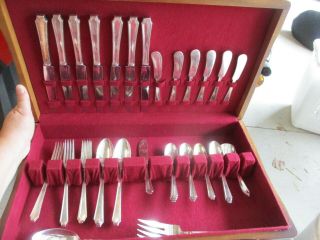 Vintage 1847 Rogers Bros Is Flatware Silverware Set 40 Pc Service For 6