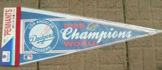 1988 Los Angeles Dodgers World Series Champions Pennant