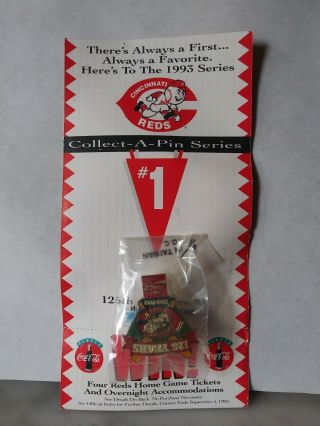 1993 Cincinnati Reds Coca - Cola Pins 3