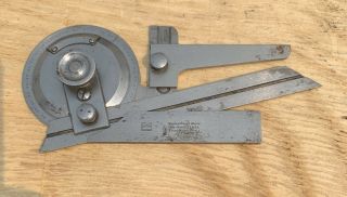 Brown & Sharpe Vintage Machinist Bevel Protractor W/ 6 " Blade Pat.  May 1911 Usa