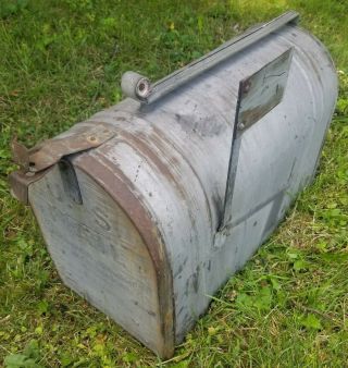 Vintage Large Us Mailbox Superior Sheet Metal Co.  Indy Indiana Farm Antique
