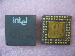Qty 1x Vintage Intel A80387dx - 20 Sx105 Coprocessor